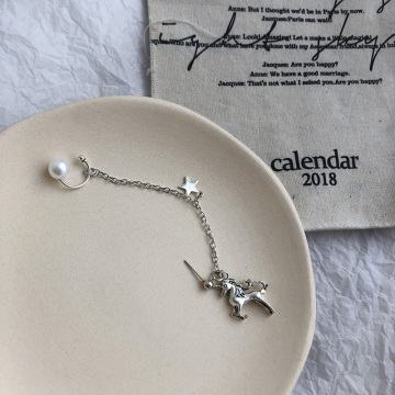 Unicorn Star Pendant Earrings Ear Bone Integral Earrings