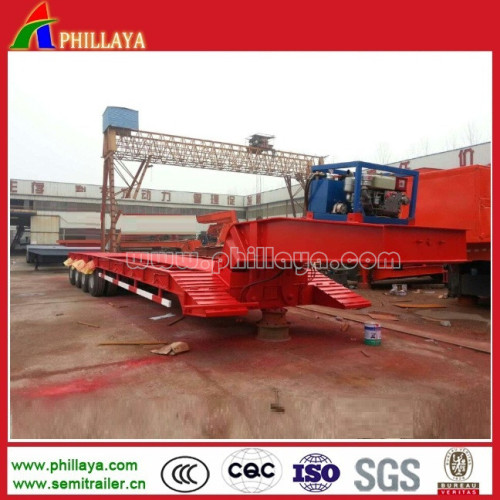 Heavy Load Hydraulic Gooseneck Low Bed Semi-Trailer