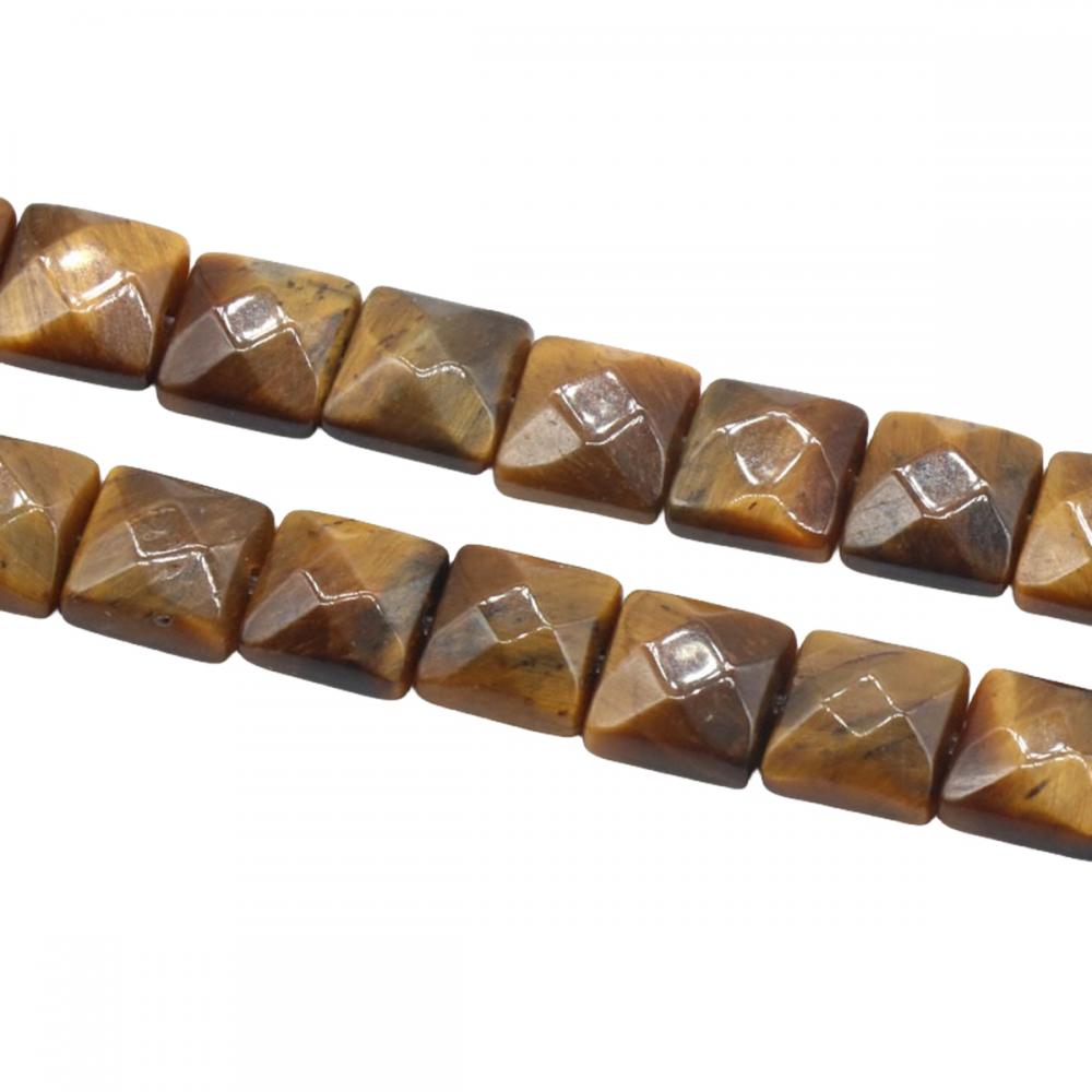 Perles en vrac carré à facettes en pierre naturelle Perles en phase de pierres précieuses pour la fabrication de bijoux de bricolage