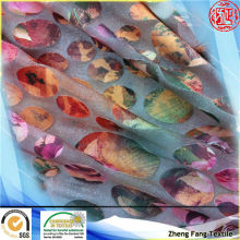 2014 fashion printed polyester burn out knitted fabric for garment