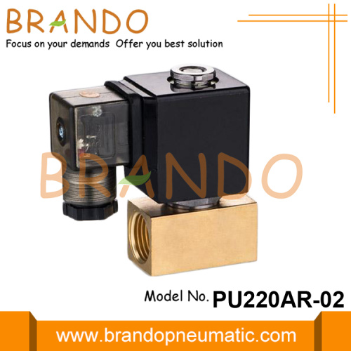 PU220AR-02 Shako Type 1/4 &quot;Brass Solenoid Valve 24V