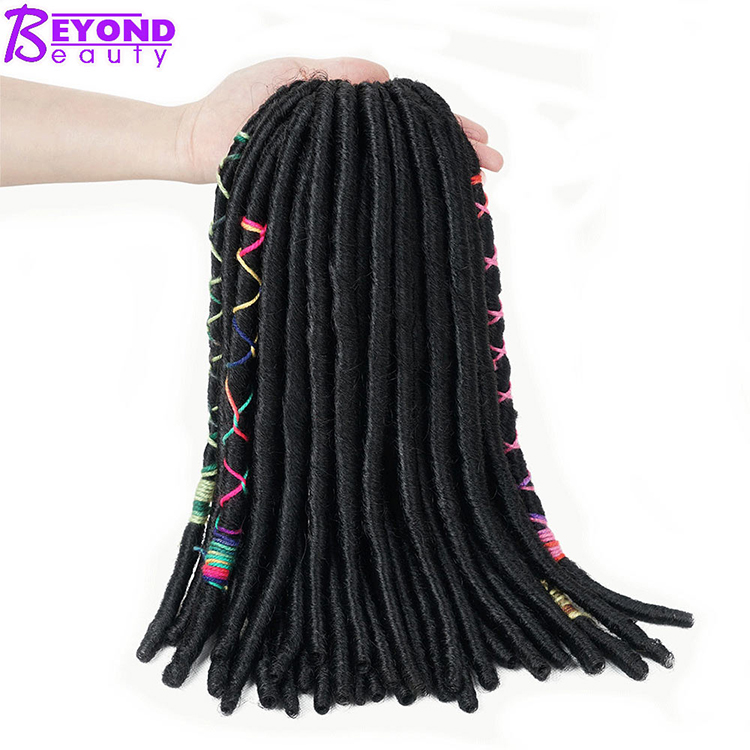 wholesale Faux Locs Crochet Braids Hair Synthetic Braiding Hair Soft Crochet Hair Extensions Burgundy Black Fiber