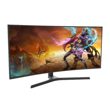 34インチLCDモニター144Hz 165 Hz 4KコンピューターディスプレイRGBライトバーゲームカーブスクリーンモニター