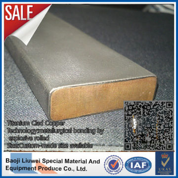 Titanium clad copper sheet or plate