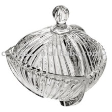 Triangle Clear Glass Candy Jar Container