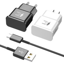 Carregador de parede 15W com cabo de carregador de tipo USB-C