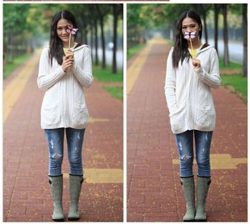 Fashion design waterproof Hard-wearing Women Rubber Boots