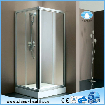 Tempered glass portable shower enclosure
