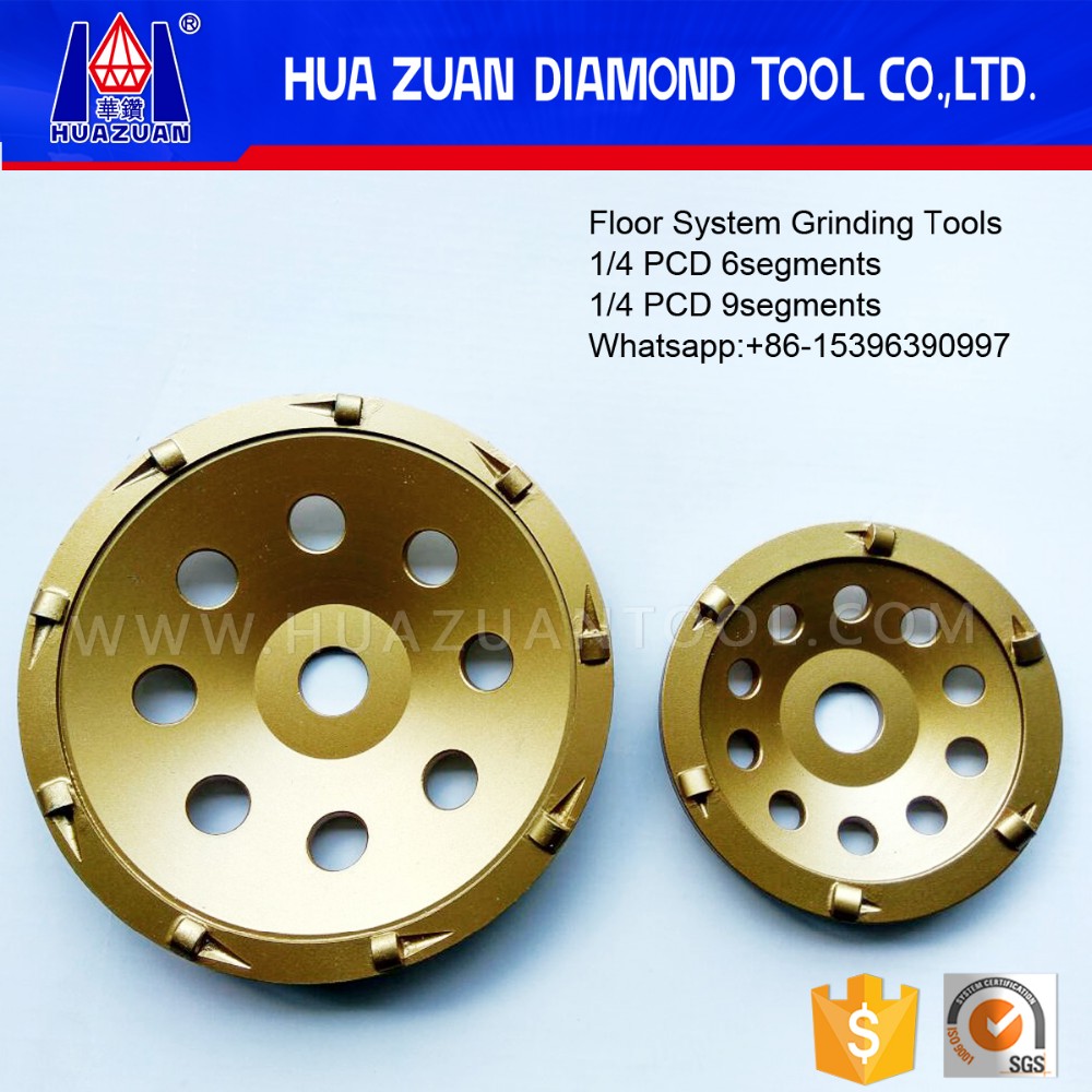 PCD Diamond grinding cup wheels for floor, PDC Cups grinding segmented disc