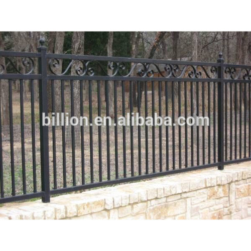 flat top wrought iron fence designs