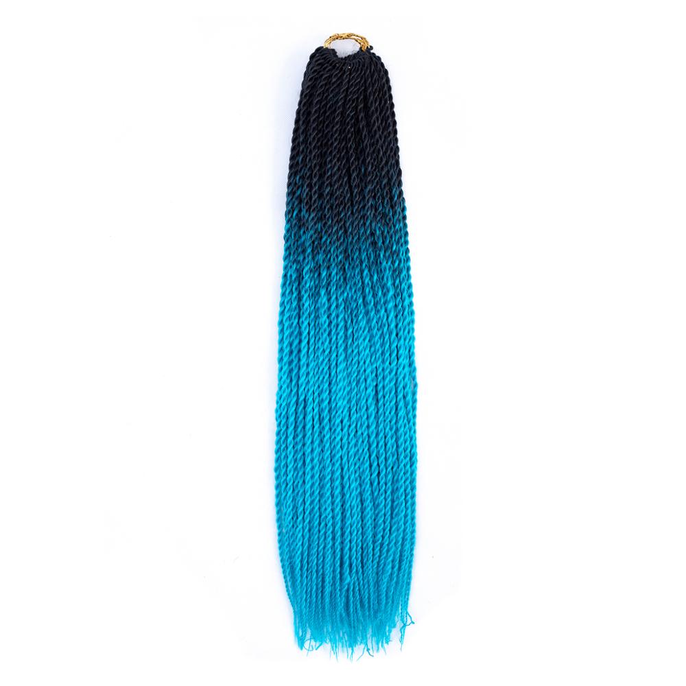 MYZYR 20inch Ombre Senegalese Twist Braiding Hair Crochet Braids Synthetic Crochet Hair Extensions Black Brown Women