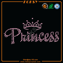 Princess with Crown iron on crystal letters