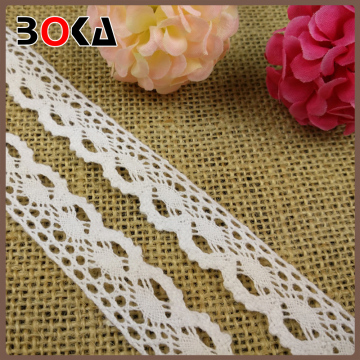 BOKA wholesale cheap price floral white crochet galloon lace for garments decoration