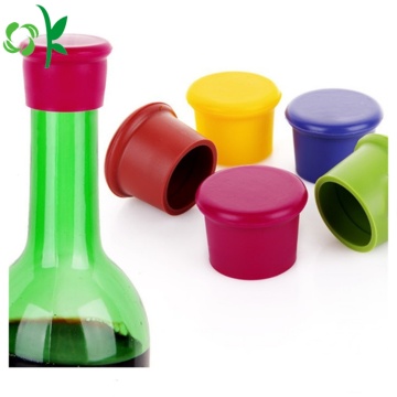 Pupular Menyesuaikan logo silikon Bottle Glass Bottle Stopper