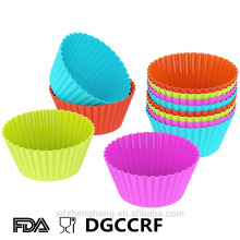 round cup shape DIY baking silicone cake cup liners cupcake mold