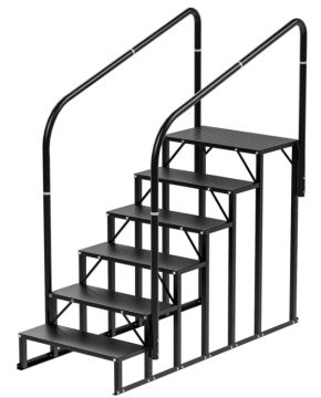 RV Steps: 6-Layer RV Stairs, Handrail, Hot Tub Steps, Mobile Home Stairs, Non-Slip Steps, and Outdoor Stairs