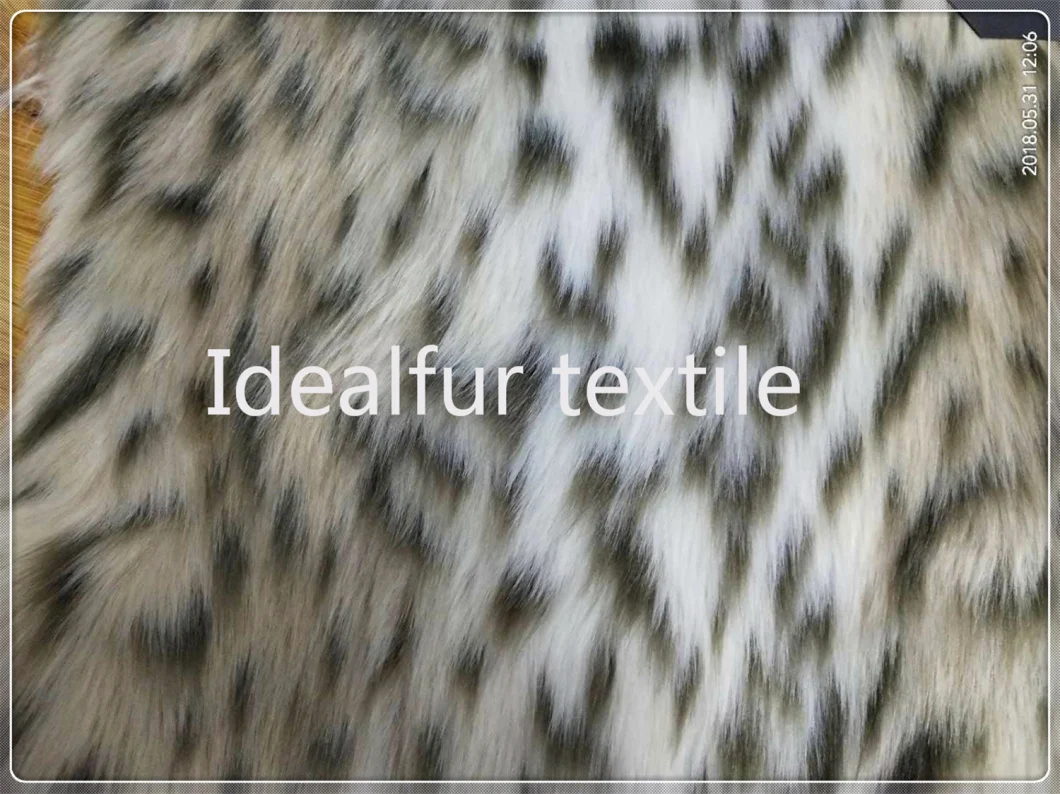 Three Tone Jacquard Leopard Faux Fur /Artificial Fur