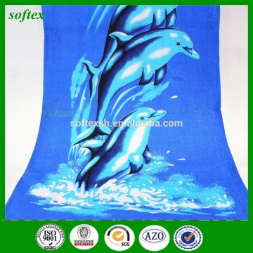 new design Dolphin 450gsm cotton beach towel