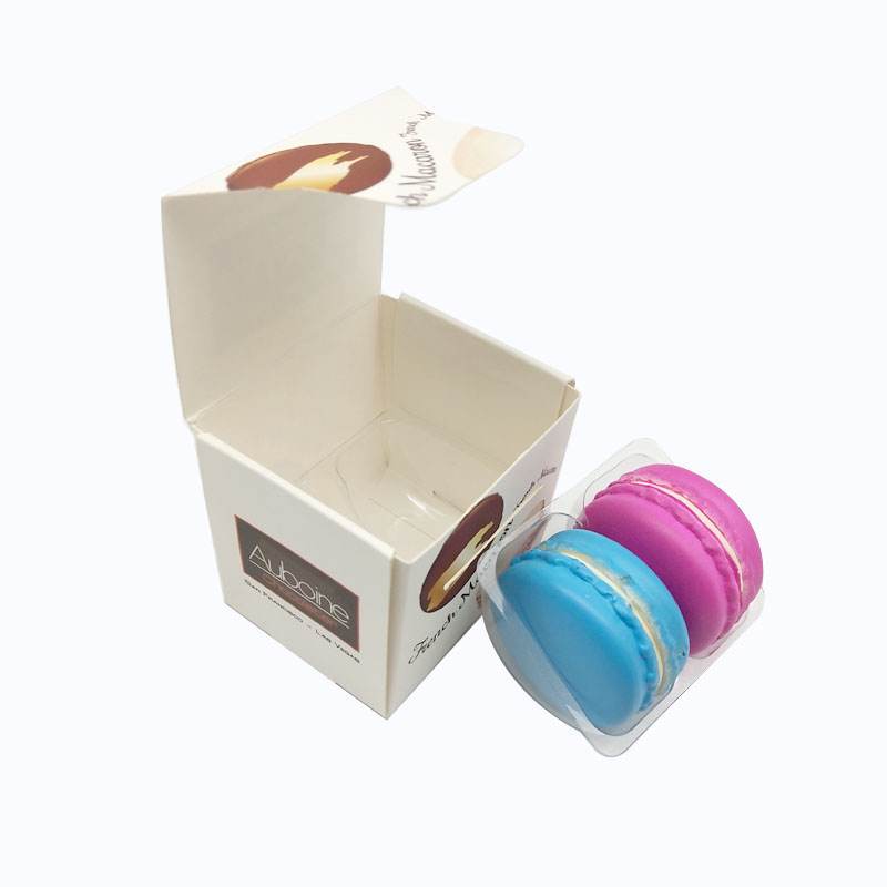 6 12 Macaron Packaging with window, Macarons box with insert plastic tray