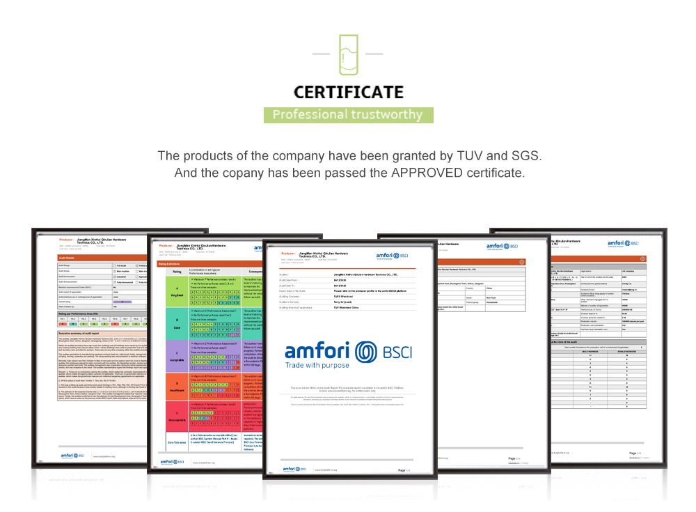 certificate BSCI audicted qinjian