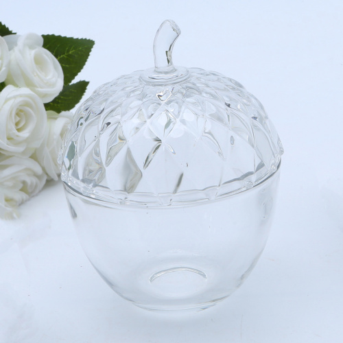 Wholesale High Transparency Glass Nut Shaped Candy Jars