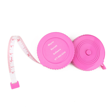 Retractable Round Tape Measure in Pink