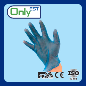 powder free nonsterile medium size dark blue vinyl gloves