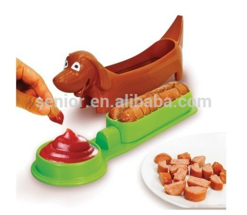 New design Kitchen plastic slice,Mini Food Hot Dog Slicer/hot dog cutter,Sausage slicer