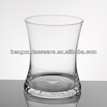 flared opening clear glass vase cheap