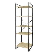 Stylish Metal Frame Wardrobe with Wooden Shelves: Closet, Wardrobe Cabinet, Standing Storage Rack