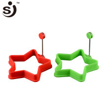 Factory Direct Price Reusable Egg Ring Star Shape Silicone Egg Maker