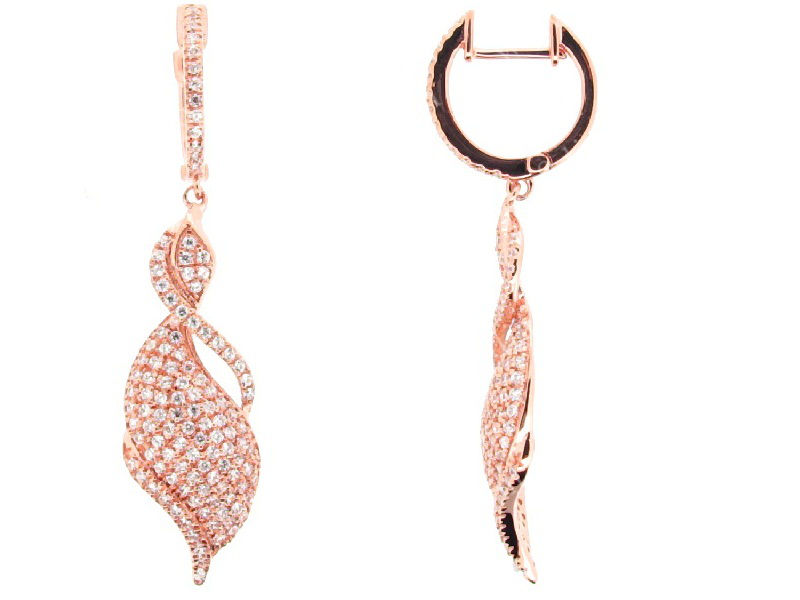 Ny design klipp på lås europeiska mönster kvinnor örhängen 18k guld smyckenlight vikt guld örhänge