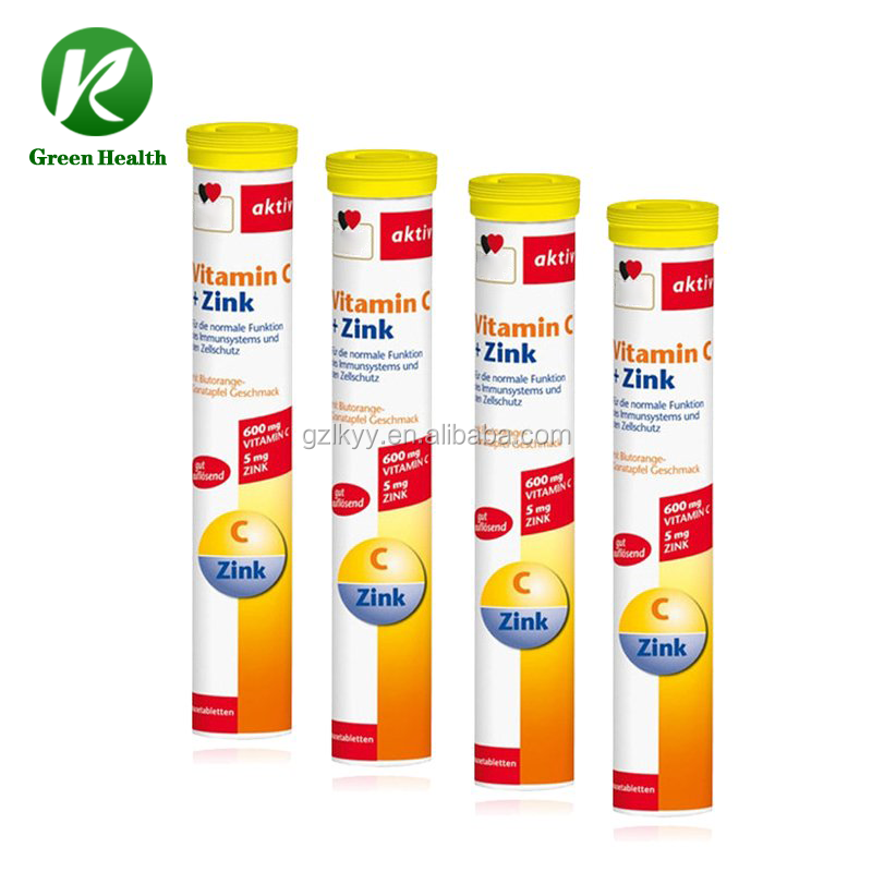 OEM/ODM Natural Vegetable Fruit Supplement Orange Flavor Immune Support Vitamin C Effervescent Tablets