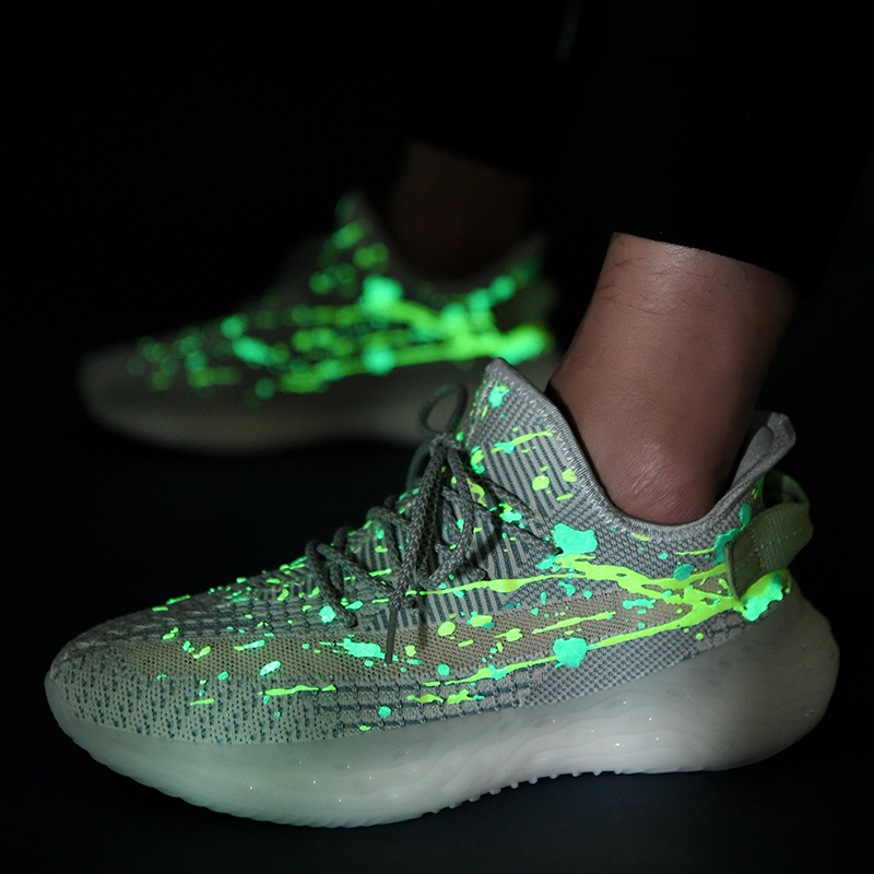 Popular latest luminous casual men sports running sneakers fashion top quality original yeezy shoes,yeezy 350,yeezy