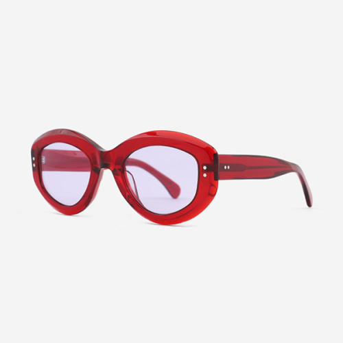 Oval Cat-eye Acetate female sunglasses