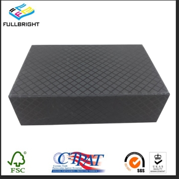 Sturdy custom printed flat packed foldable cardboard box with ribbon