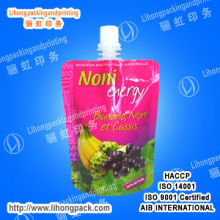 Customed Small Size 100ml Vivid Printing Packaging Pouch For Cassis