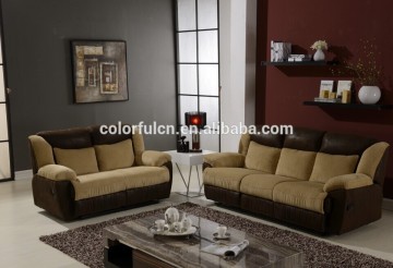 Leather+Super Fabric Recliner Sofa/Recliner Fabric Sofa/Recliner Sofa Fabric LS631