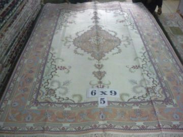 persian handmade silk carpet