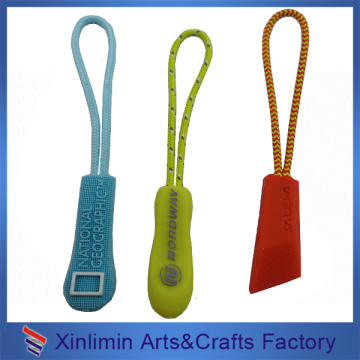 Custom logo pvc cord custom zipper pulls