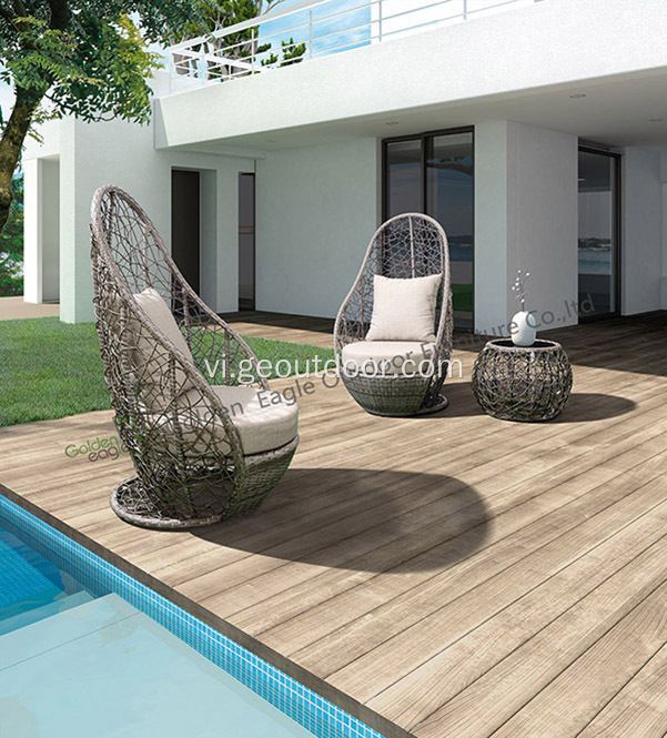 Ngoài trời Wicker 3-mảnh Patio Bistro Set