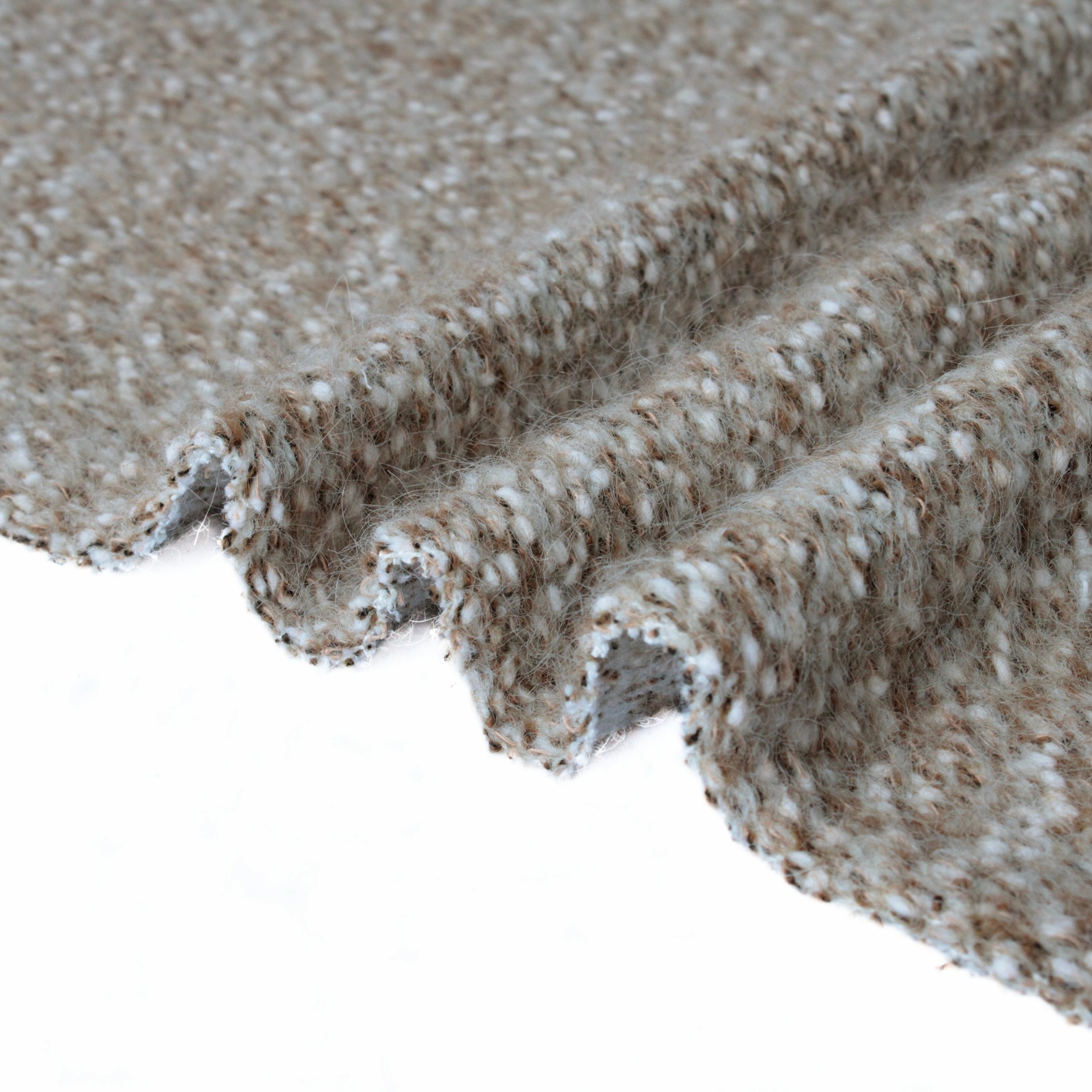 vải thiết kế chấm len wool dot design fabric