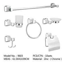 Silver Zinc Wall Mounted Bathroom Accessory Sets