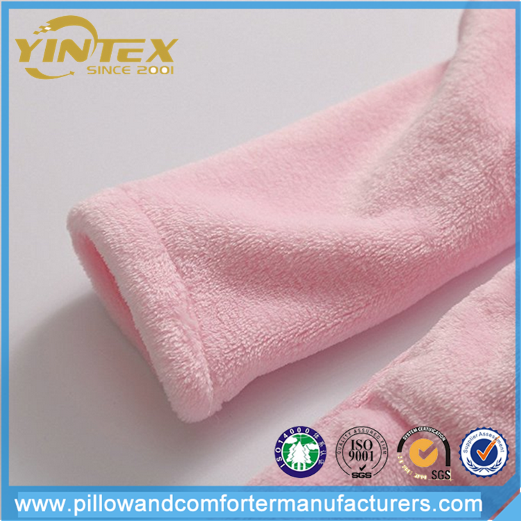 Girls Robe, Kids Plush Shawl Fleece Bathrobe