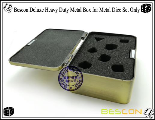 Bescon Deluxe Heavy Duty Metallbox für Metall Würfel Set Only-3 Bescon Deluxe Heavy Duty Metal Box for Metal Dice Set Only-3