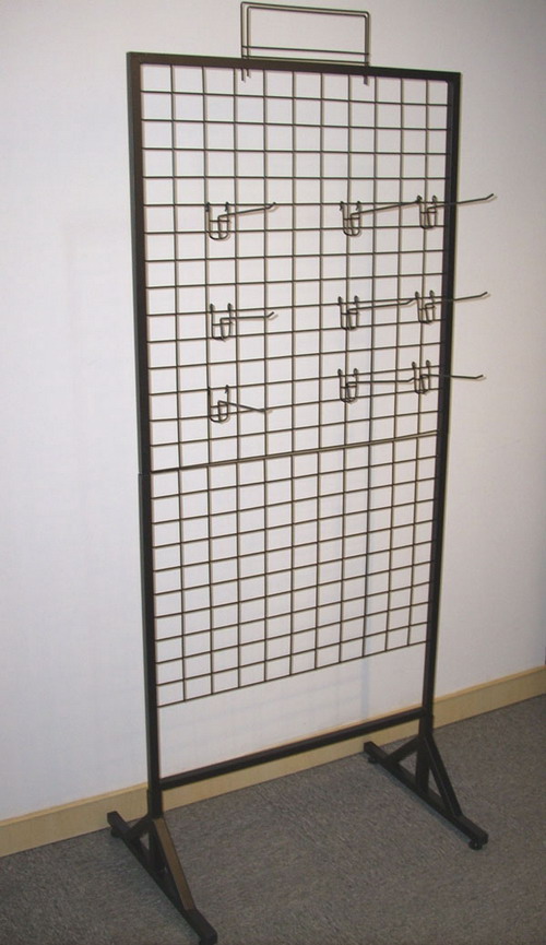 Metal Wire Display Rack with Graphic Panel / Display Stand