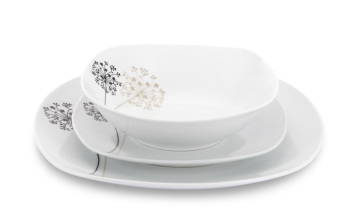 18 Piece Square Porcelain Tableware Dinner Set
