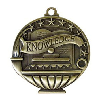 Solid Die Cast Knowledge Value Medals Gold