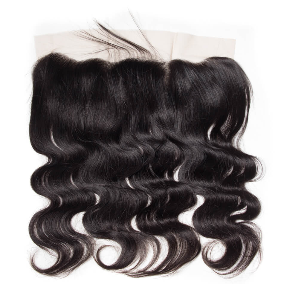 13*4 Frontal Lace Closure With Bundles, Body Wave Virgin Brazilian Hair Bundles With Closure