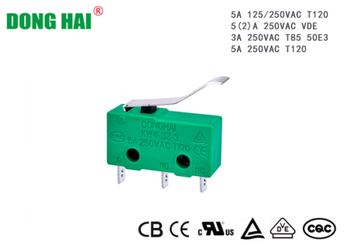 Microinterruptor subminiatura básico de tamaño pequeño